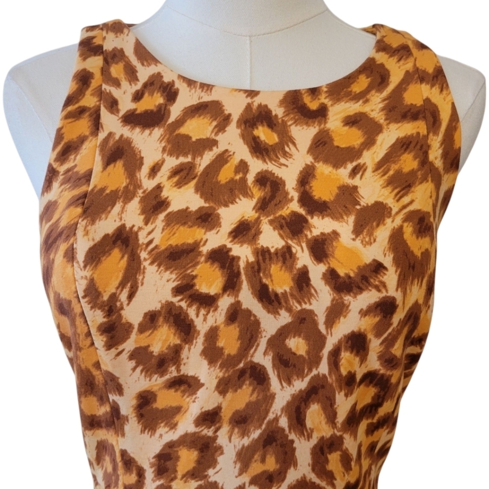 Kate Spade Cheetah‎ Print Sleeveless Dress Size Small - Picture 3 of 6